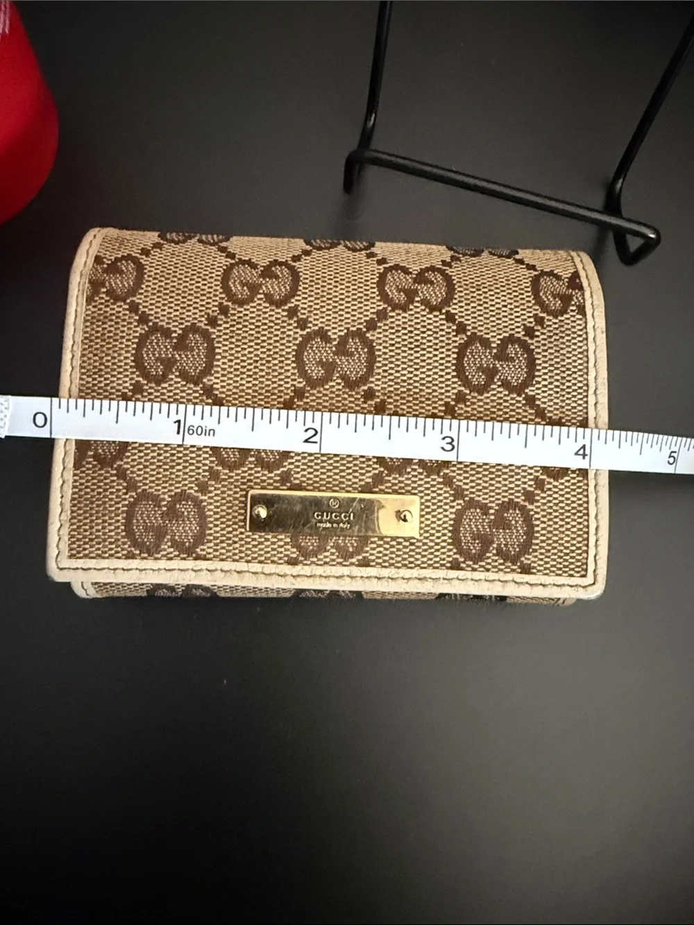 Gucci Beige and Brown GG Canvas Compact Wallet - Picture 14 of 15